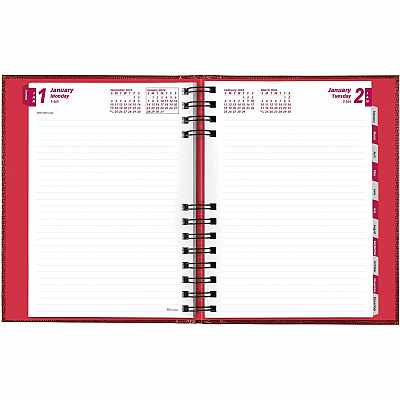 Brownline CoilPro Daily Hard Cover Planner (REDCB389CRED)