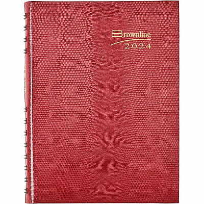 Brownline CoilPro Daily Hard Cover Planner (REDCB389CRED)