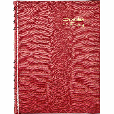Brownline CoilPro Daily Hard Cover Planner (REDCB389CRED)