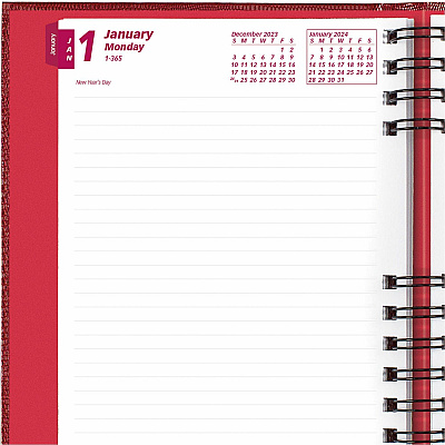 Brownline CoilPro Daily Hard Cover Planner (REDCB389CRED)