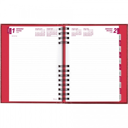 Brownline CoilPro Daily Hard Cover Planner (CB389CRED)