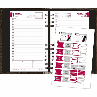 Brownline Daily Planner, CoilPro, English, Black (CB634C.BLK) (CB634CBLK)
