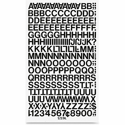 Chartpak Vinyl Helvetica Style Letters/Numbers (CHA01010)