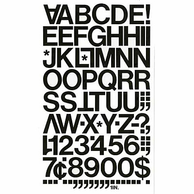Chartpak Vinyl Helvetica Style Letters/Numbers (CHA01030)