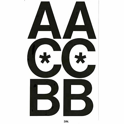Chartpak 3" Vinyl Capital Letters (CHA01070)