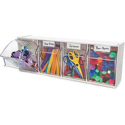 deflecto Tilt Bin Interlocking Multi-Bin Storage Organizer (DEF20403OP)