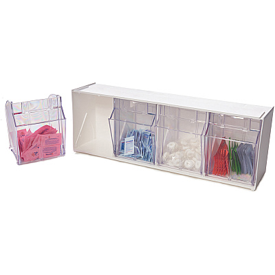 deflecto Tilt Bin Interlocking Multi-Bin Storage Organizer (DEF20403OP)