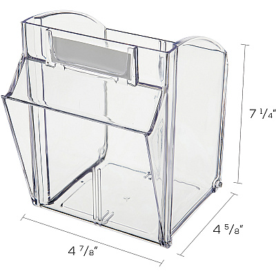 deflecto Tilt Bin Interlocking Multi-Bin Storage Organizer (DEF20404OP)
