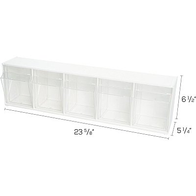 deflecto Tilt Bin Interlocking Multi-Bin Storage Organizer (DEF20503OP)