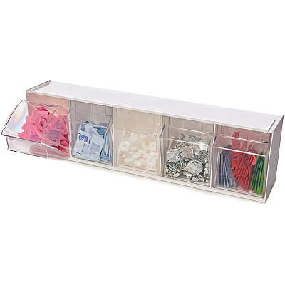 deflecto Tilt Bin Interlocking Multi-Bin Storage Organizer (DEF20503OP)