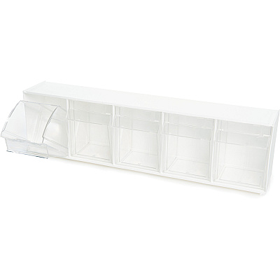 deflecto Tilt Bin Interlocking Multi-Bin Storage Organizer (DEF20503OP)