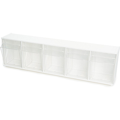 deflecto Tilt Bin Interlocking Multi-Bin Storage Organizer (DEF20503OP)