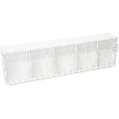 deflecto Tilt Bin Interlocking Multi-Bin Storage Organizer (DEF20503OP)