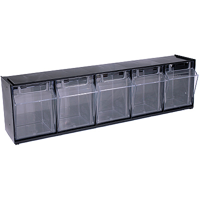deflecto Tilt Bin Interlocking Multi-Bin Storage Organizer (DEF20504OP)