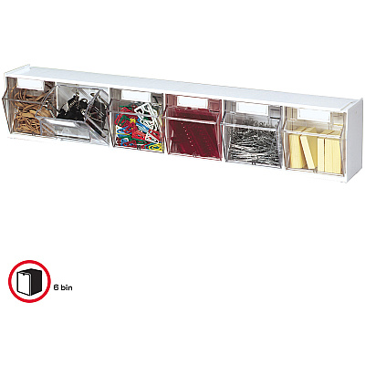 deflecto Tilt Bin Interlocking Multi-Bin Storage Organizer (DEF20603OP)