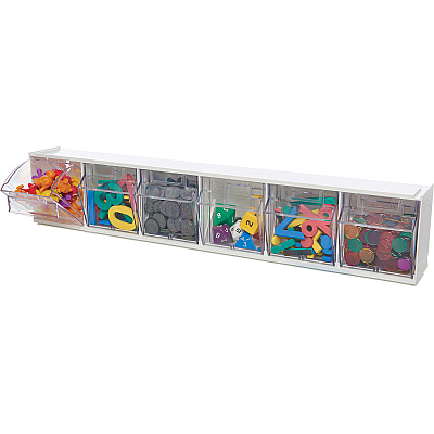deflecto Tilt Bin Interlocking Multi-Bin Storage Organizer (DEF20603OP)