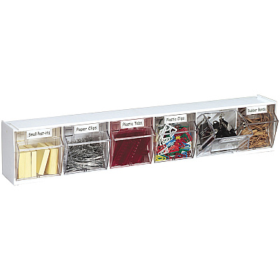 deflecto Tilt Bin Interlocking Multi-Bin Storage Organizer (DEF20603OP)