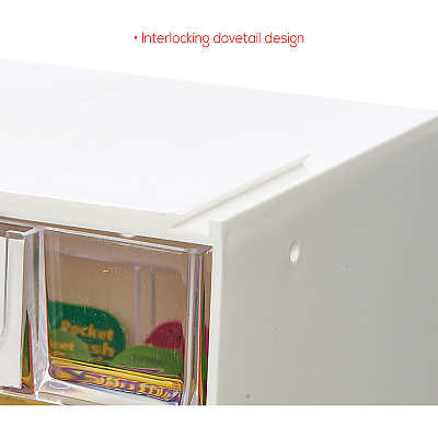 deflecto Tilt Bin Interlocking Multi-Bin Storage Organizer (DEF20603OP)