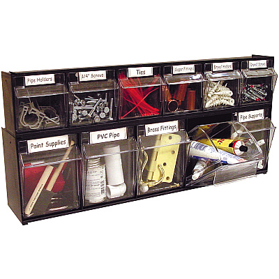 deflecto Tilt Bin Interlocking Multi-Bin Storage Organizer (DEF20604OP)