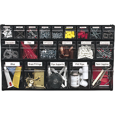 deflecto Tilt Bin Interlocking Multi-Bin Storage Organizer (DEF20604OP)