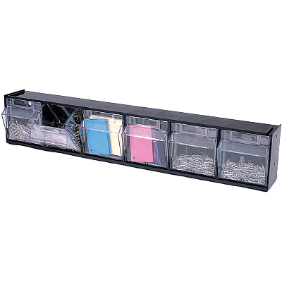 deflecto Tilt Bin Interlocking Multi-Bin Storage Organizer (DEF20604OP)