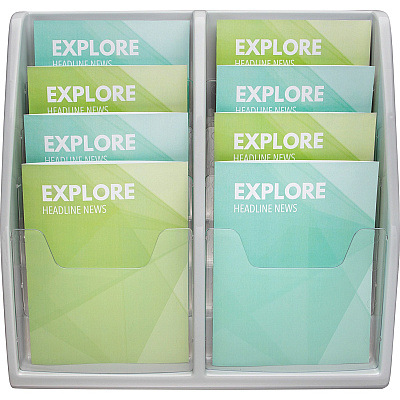deflecto Multi-Compartment Literature Display (DEF52209)