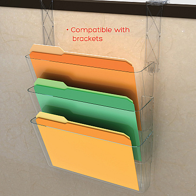 deflecto Stackable DocuPocket for Partition Walls (DEF73601RT)