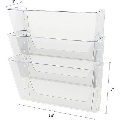 deflecto Stackable DocuPocket for Partition Walls (DEF73601RT)