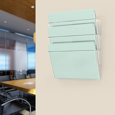 deflecto Stackable DocuPocket for Partition Walls (DEF73601RT)