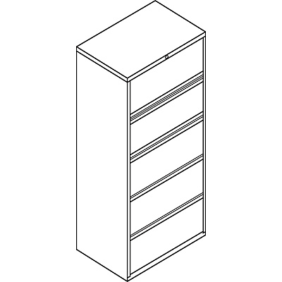 HON Brigade 800 Series 5-Drawer Lateral (HON885LS)