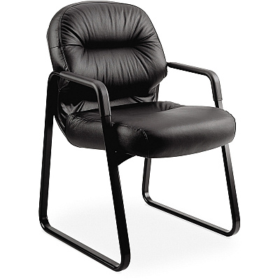 HON Pillow-Soft Guest Chair, Leather (HON2093SR11T)