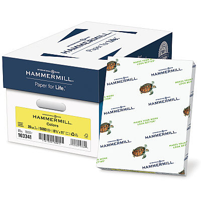 Hammermill Colors Recycled Copy Paper - Canary (HAM103341)