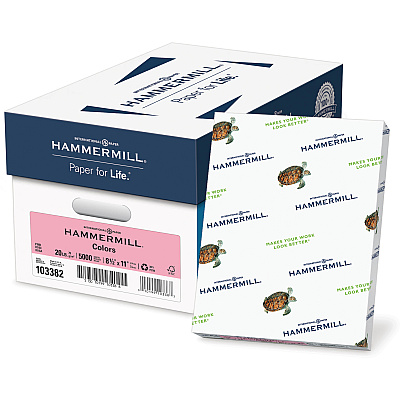 Hammermill Colors Recycled Copy Paper - Pink (HAM103382)