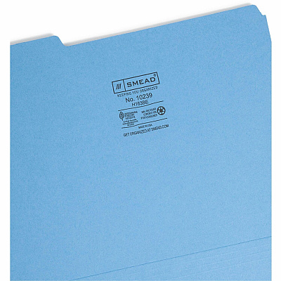 Smead 1/3 Tab Cut Letter Recycled Top Tab File Folder (SMD10239)
