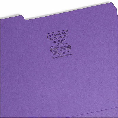 Smead 1/3 Tab Cut Letter Recycled Top Tab File Folder (SMD10283)