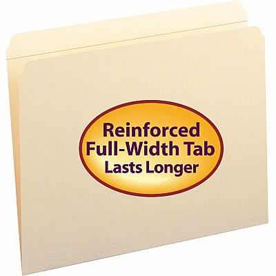Smead Straight Tab Cut Letter Recycled Top Tab File Folder (SMD10310)