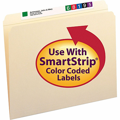Smead Straight Tab Cut Letter Recycled Top Tab File Folder (SMD10310)