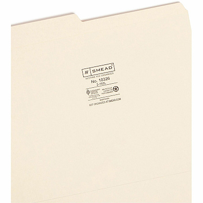 Smead 1/2 Tab Cut Letter Recycled Top Tab File Folder (SMD10326)