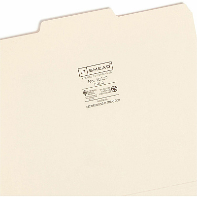 Smead 1/3 Tab Cut Letter Recycled Top Tab File Folder (SMD10332)