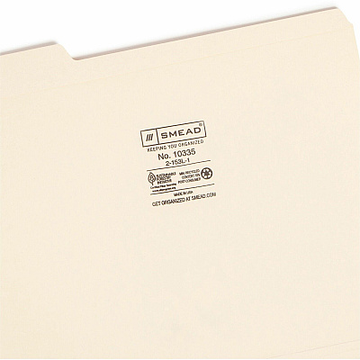 Smead 1/3 Tab Cut Letter Recycled Top Tab File Folder (SMD10335)