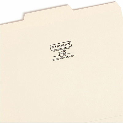 Smead 1/3 Tab Cut Letter Recycled Top Tab File Folder (SMD10336)