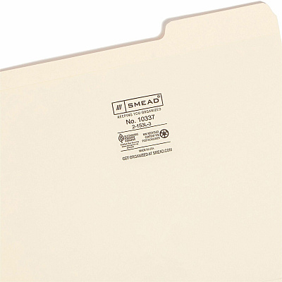 Smead 1/3 Tab Cut Letter Recycled Top Tab File Folder (SMD10337)