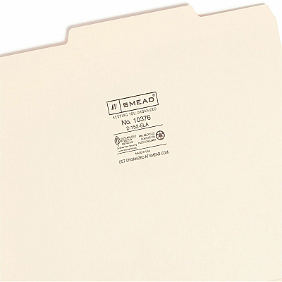 Smead 2/5 Tab Cut Letter Recycled Top Tab File Folder (SMD10376)