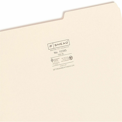 Smead 2/5 Tab Cut Letter Recycled Top Tab File Folder (SMD10385)