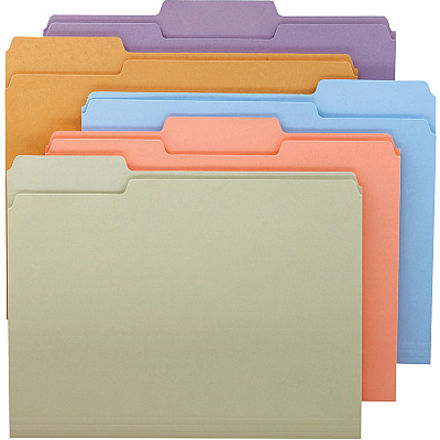 Smead Colored 1/3 Tab Cut Letter Recycled Top Tab File Folder (SMD11953)
