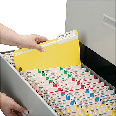Smead Colored 1/3 Tab Cut Letter Recycled Fastener Folder (SMD11975)