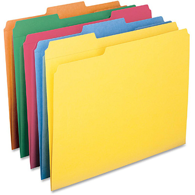 Smead Colored 1/3 Tab Cut Letter Recycled Top Tab File Folder (SMD12034)