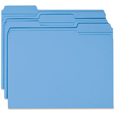 Smead Colored 1/3 Tab Cut Letter Recycled Top Tab File Folder (SMD12034)