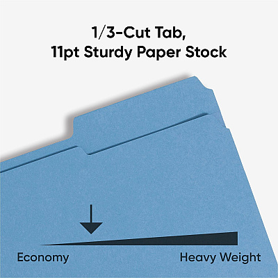 Smead Colored 1/3 Tab Cut Letter Recycled Fastener Folder (SMD12040)