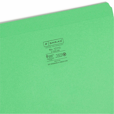 Smead Straight Tab Cut Letter Recycled Top Tab File Folder (SMD12110)
